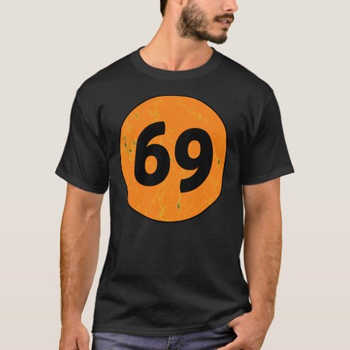 69 1969 ROUND DISTRESSED LOGO SUMMER OF LOVE RACIN T_Shirt