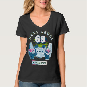 69 Birthday Gamer Next Level 69 Gaming Controller T-Shirt