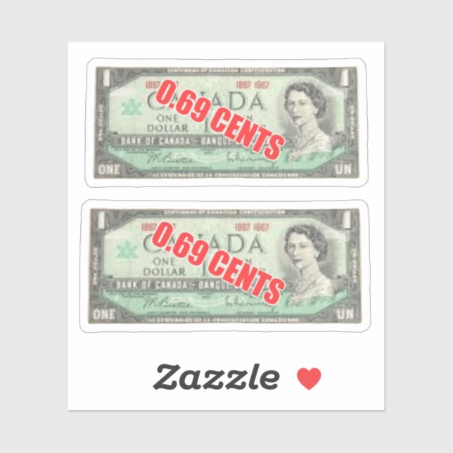 69 cents sticker (Sheet)