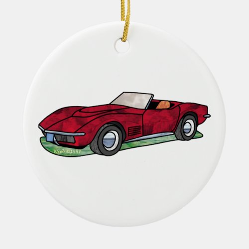 69 Corvette Sting Ray Roadster Ceramic Ornament