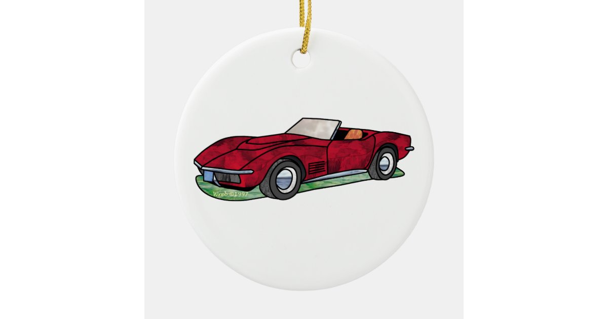 69 Corvette Sting Ray Roadster Ceramic Ornament Zazzle Com