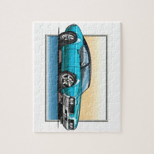 69 Cutlass Teal Blue Jigsaw Puzzle