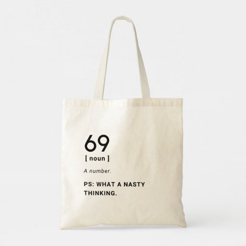 69 funny definition tote bag