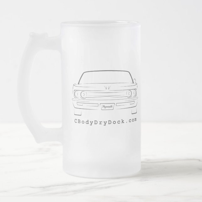69 Fury Frosted Glass Beer Mug (Left)