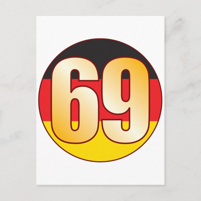 69 GERMANY Gold Postcard (Front)