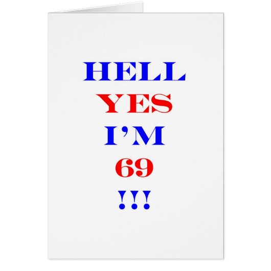 69 Hell yes! Cards (Front)
