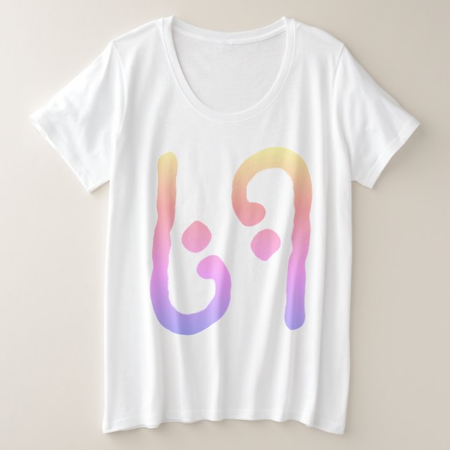 69 PLUS SIZE T-Shirt (Design Front)