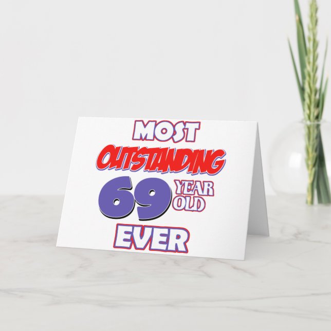 69 YEAR OLD BIRTHDAY DESIGNS CARD (Front)