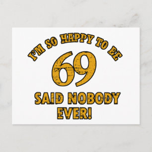 69 years Old birthday designs Postcard