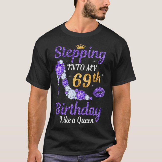 69 Years Old Ladies Lady 69th Birthday T-Shirt (Front)