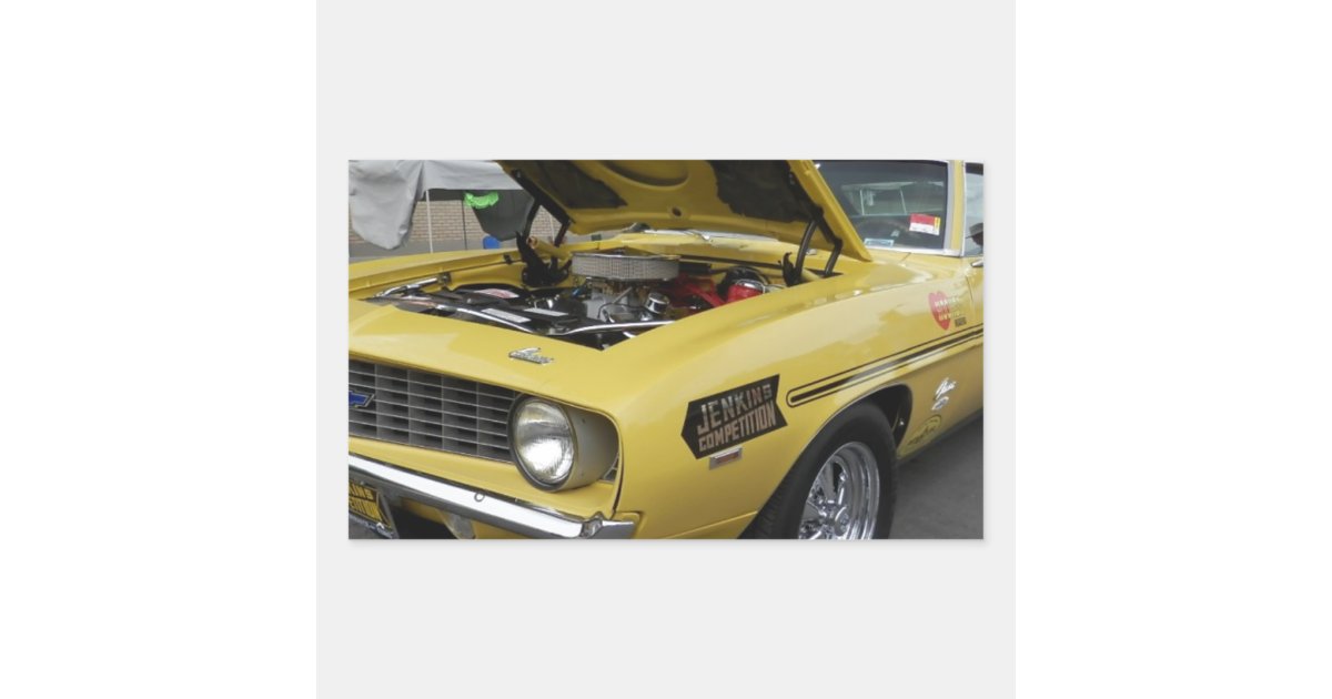 69 Yenko Camaro Rectangular Sticker | Zazzle