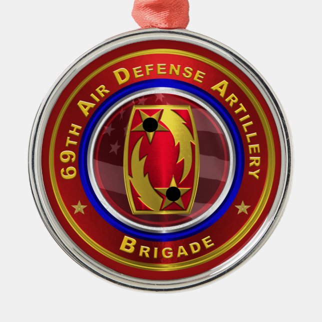 69th Air Defense Artillery Brigade Christmas  Metal Ornament (Front)