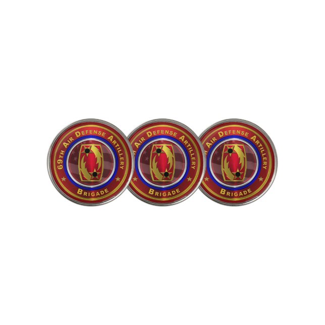 69th Air Defense Artillery Brigade Golf Ball Marker (3 Up)