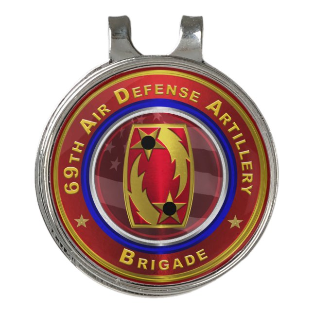 69th Air Defense Artillery Brigade Golf Hat Clip (Front)