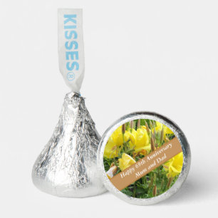 69th Anniversary Editable Evening Primrose Hershey®'s Kisses®