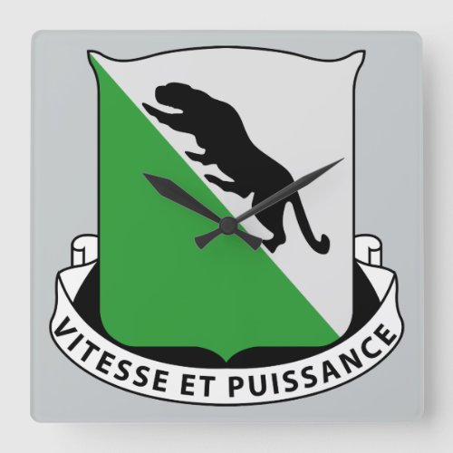 69th Armored Regiment Square Wall Clock