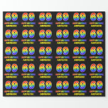[ Thumbnail: 69th Birthday: Bold, Fun, Simple, Rainbow 69 Wrapping Paper ]