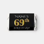 [ Thumbnail: 69th Birthday — Elegant, Faux Gold Look 69 + Name ]