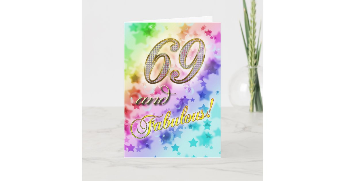 69th birthday for someone Fabulous Card | Zazzle.com