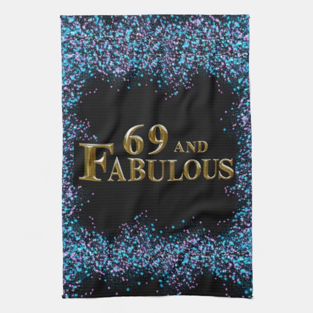 69th Birthday  Kitchen Towel (Vertical)