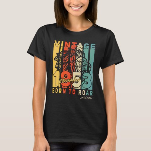 69th Birthday  November 69 Years Old Vintage 1953  T_Shirt