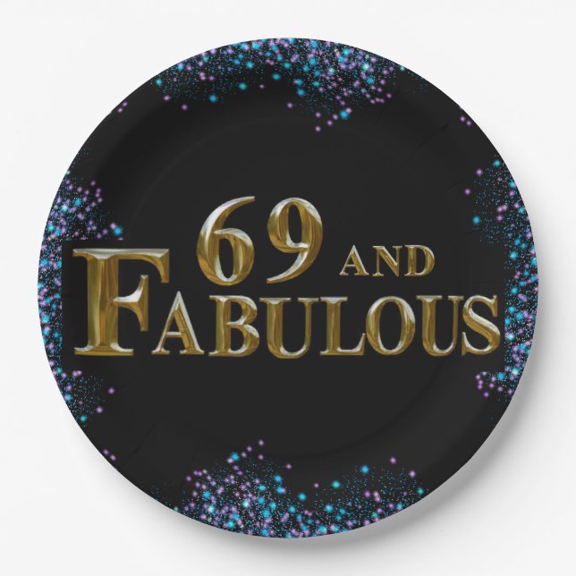 69th Birthday  Paper Plates (Front)