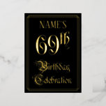 [ Thumbnail: 69th Birthday Party — Fancy Script & Custom Name Invitation ]