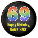 [ Thumbnail: 69th Birthday - Rainbow Spectrum Pattern Number 69 ]