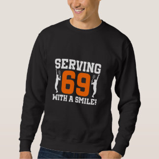 69th Birthday Tennis 69 Years Old Tennis Player Bi Sweatshirt