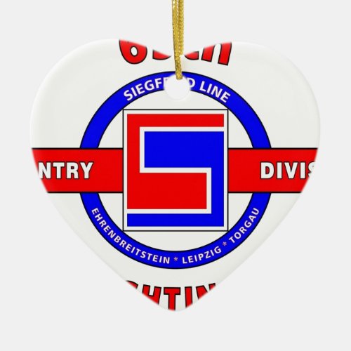 69TH INFANTRY DIVISION THE FIGHTING 69TH CERAMIC ORNAMENT