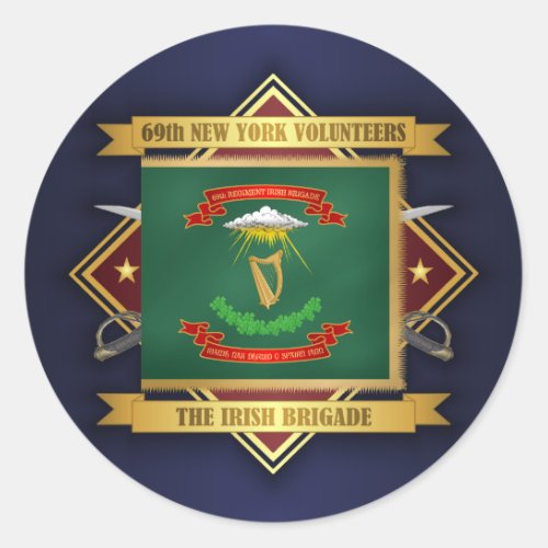 69th New York Volunteer Infantry Classic Round Sticker