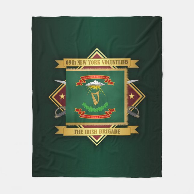 69th New York Volunteer Infantry Fleece Blanket (Front)