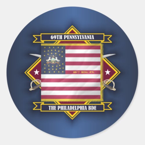 69th Pennsylvania Infantry Classic Round Sticker