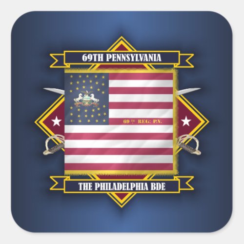 69th Pennsylvania Infantry Square Sticker