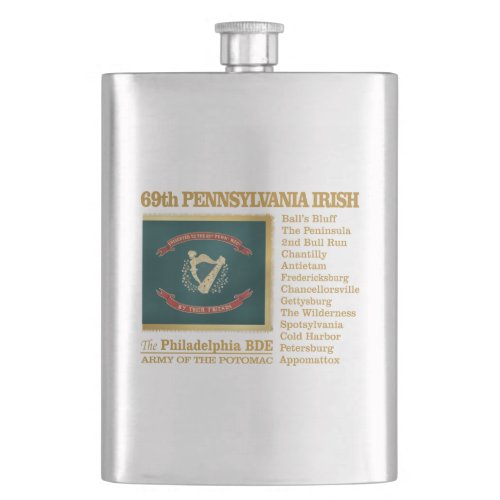 69th Pennsylvania Irish BH Hip Flask