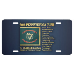 69th Pennsylvania Irish (BH) License Plate