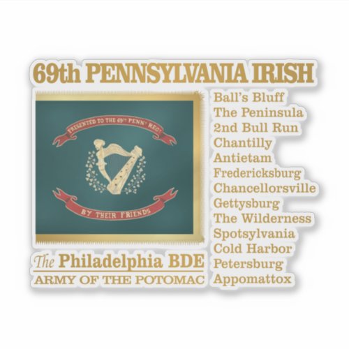 69th Pennsylvania Volunteer Infantry BH Sticker