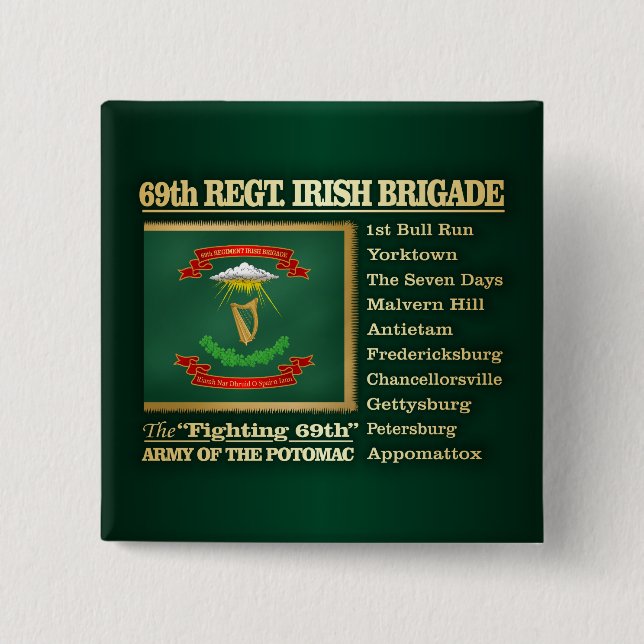 69th Regiment, Irish Brigade (BH) Button (Front)