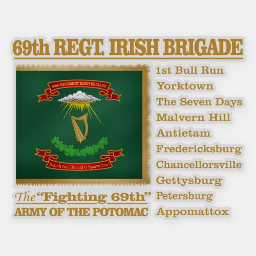 69th Regiment Irish Brigade BH Sticker