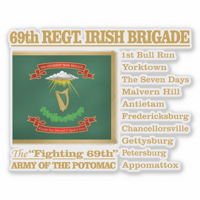 69th Regiment, Irish Brigade (BH) Sticker (Front)