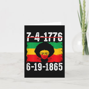 6-19-1865 African American Black History Month 1 Card
