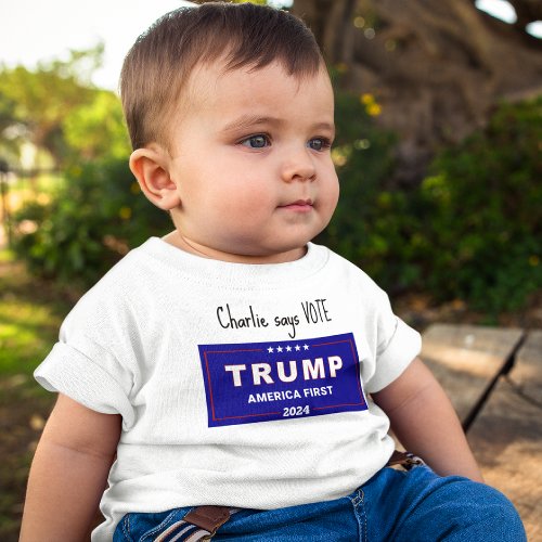 6_24mos Baby Toddler Trump Vote Jersey T_Shirt