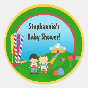6 - 3" Favor Stickers Candy Land Ice Cream