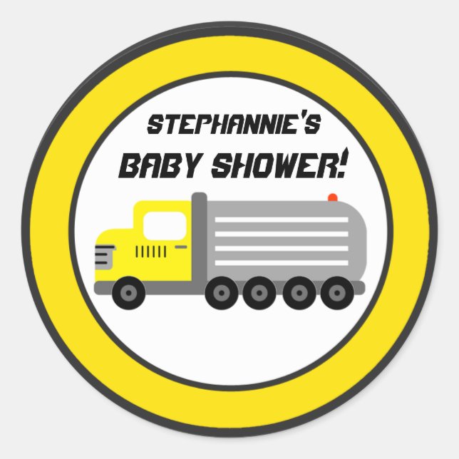 6 - 3"  Favor Stickers Construction (Front)