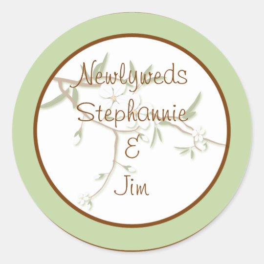 6 - 3" Favor Stickers Dogwood Flowers