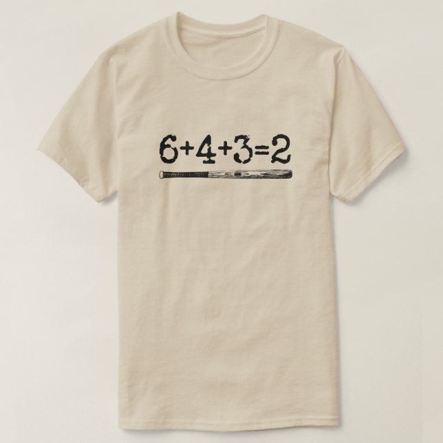 Funny Baseball Shirts For Men Coach 6+4+3=2' Men's T-Shirt