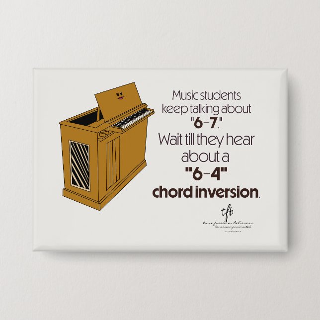 6-4 Chord Inversion SPECIAL Off-White Button (Front)