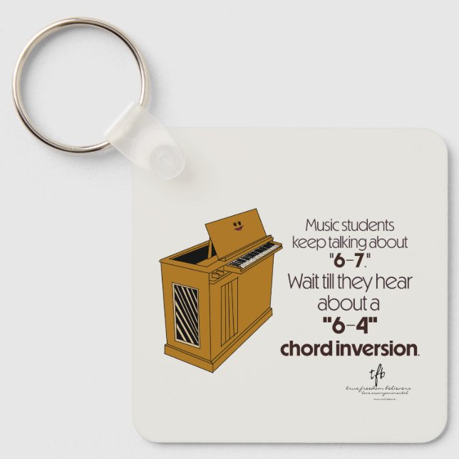 6-4 Chord Inversion SPECIAL Off-White Keychain (Front)