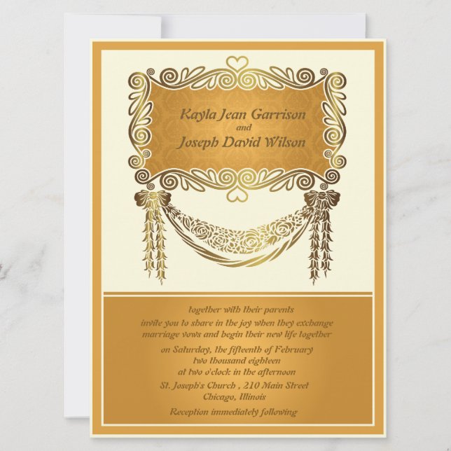6.5 x 8.75" Vintage Wedding Invitation (Front)