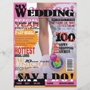 *6.5x8.75" Wedding Magazine Cover Page  Invitation by zlatkocro at Zazzle